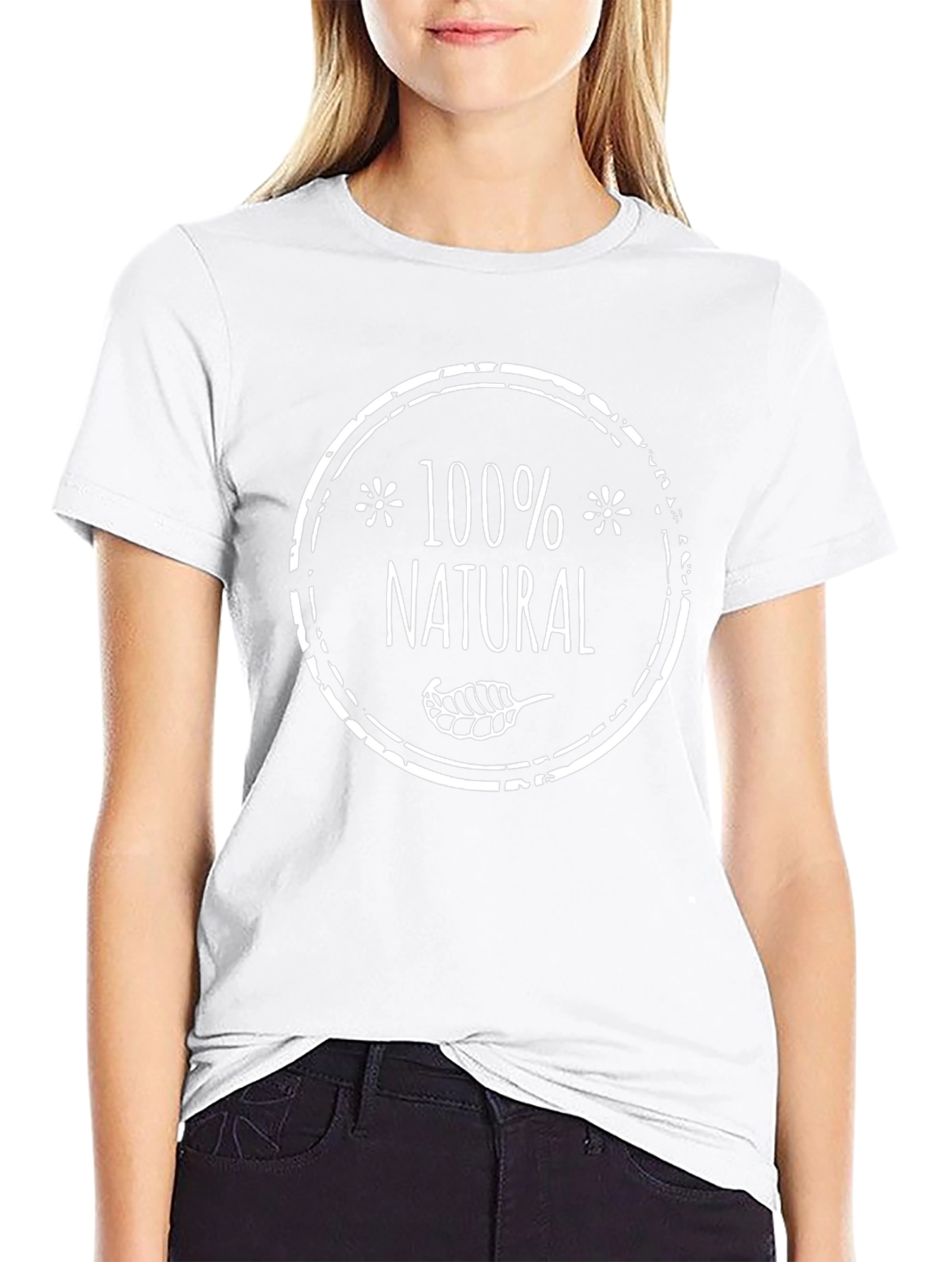 100% Natural Graphic T-Shirt - Black