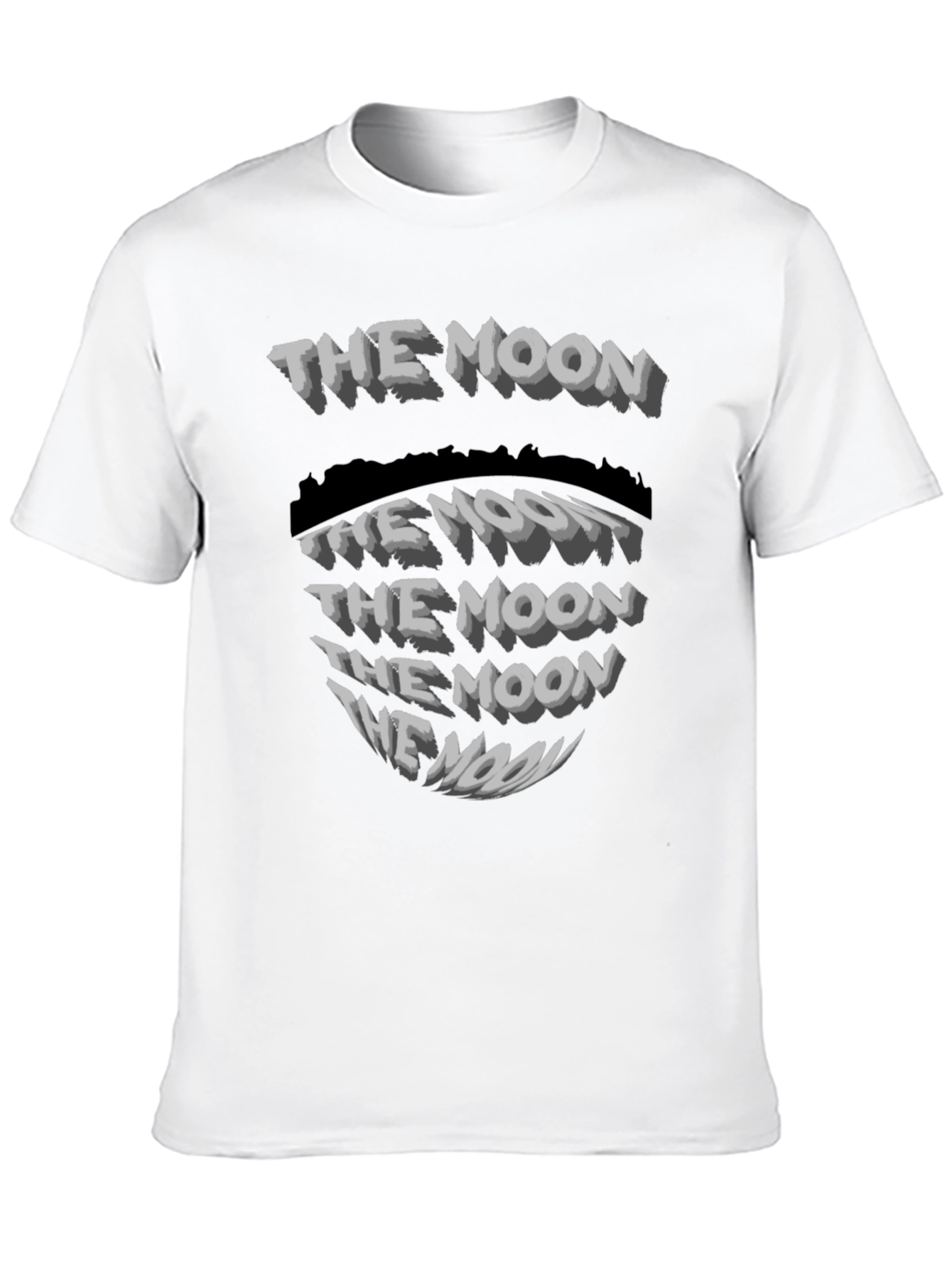 The Moon Graphic Print Black T-Shirt