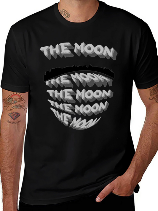 The Moon Graphic Print Black T-Shirt