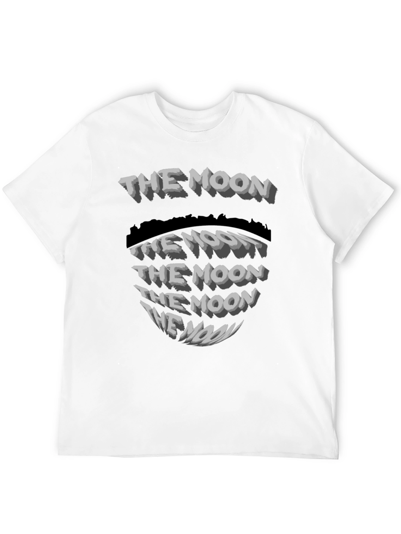 The Moon Graphic Print Black T-Shirt