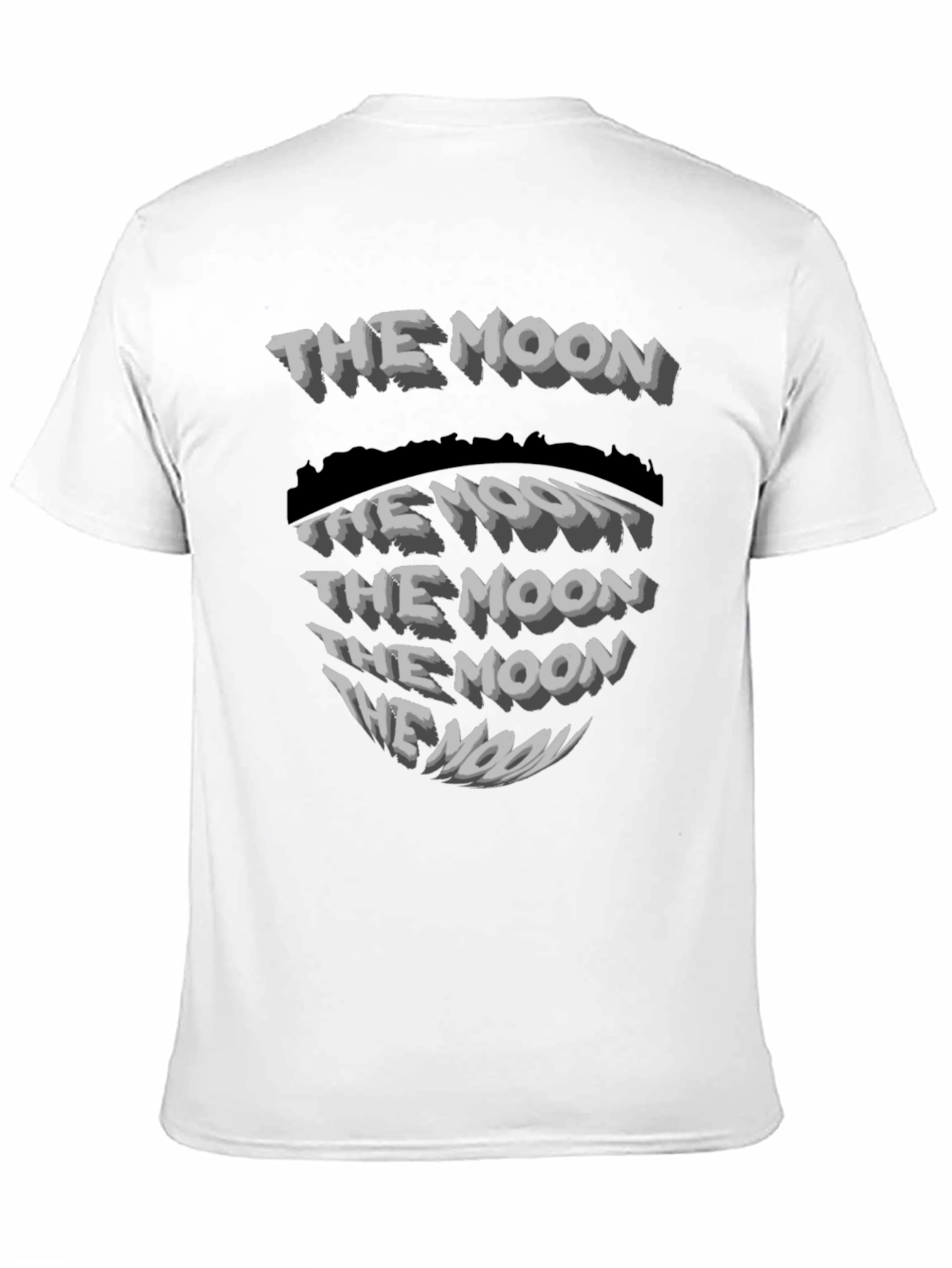 The Moon Graphic Print Black T-Shirt