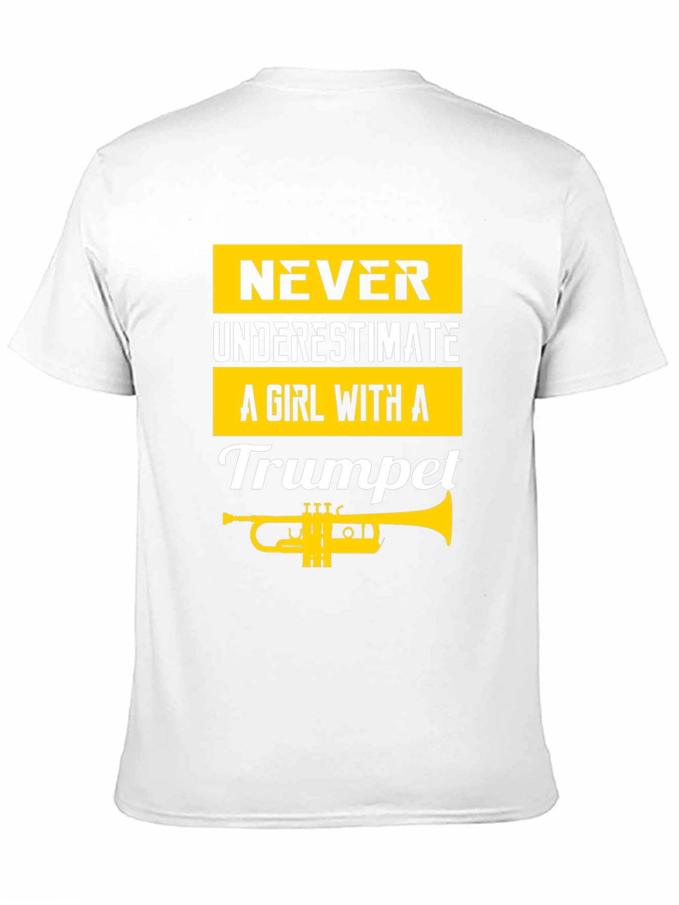 Girl with a Trumpet Black T-Shirt