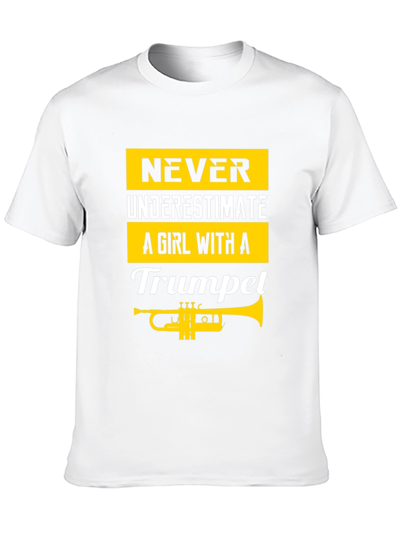 Girl with a Trumpet Black T-Shirt