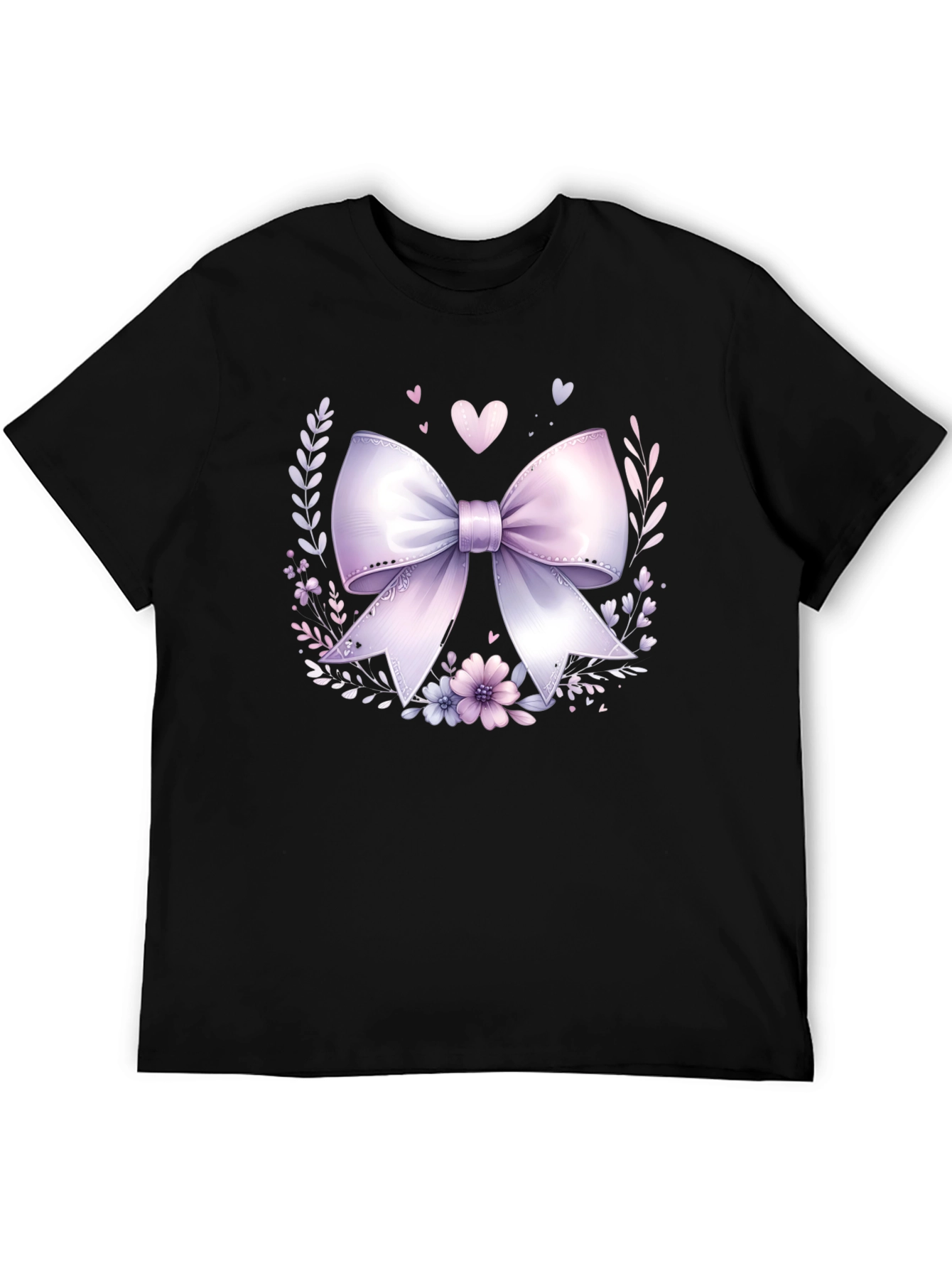 Floral Bow Graphic Tee - Stylish Casual Wear