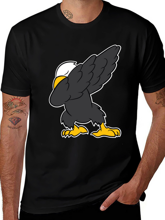 Dabbing Eagle Graphic Tee - Patriotic Fun
