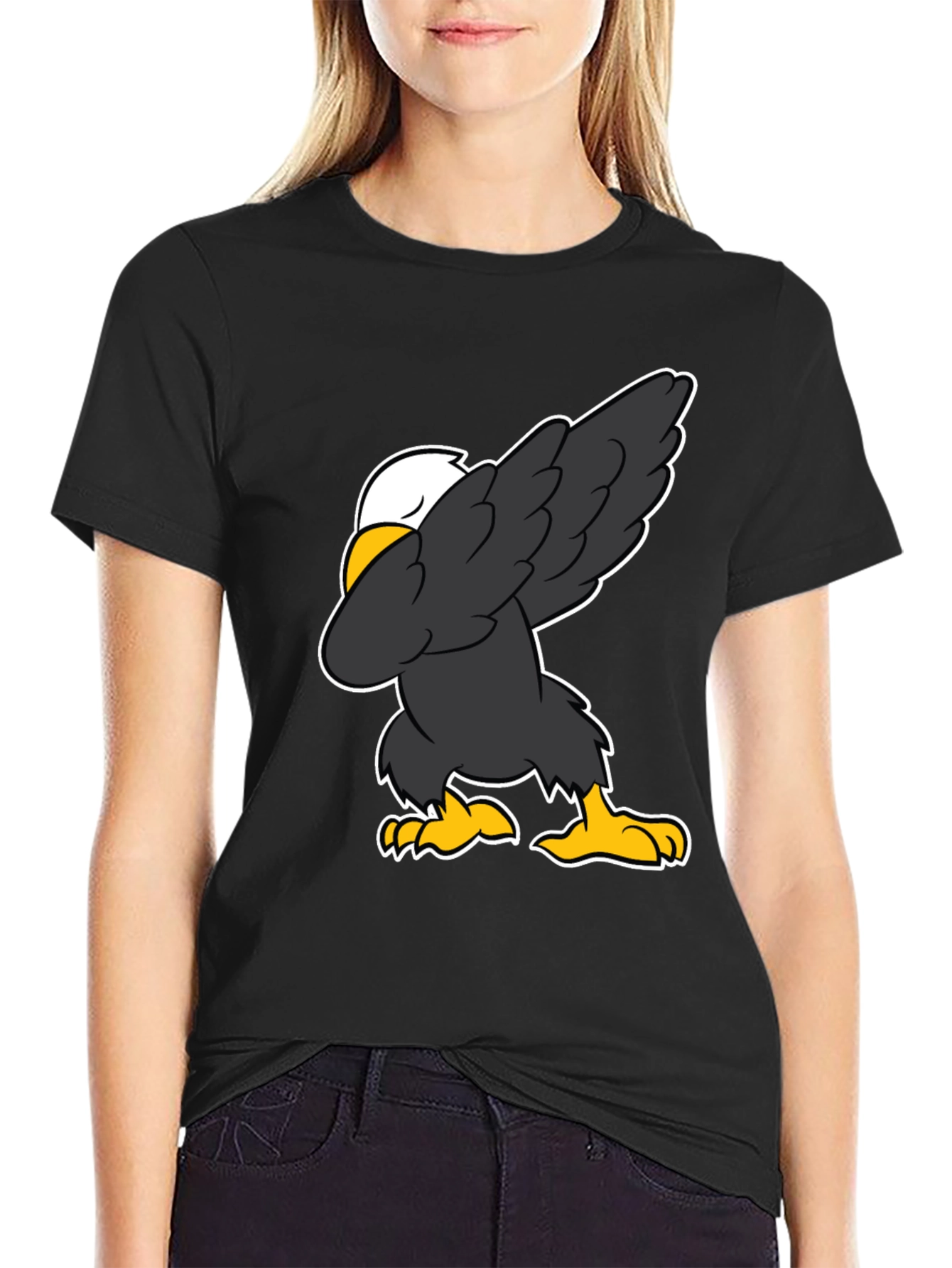 Dabbing Eagle Graphic Tee - Patriotic Fun
