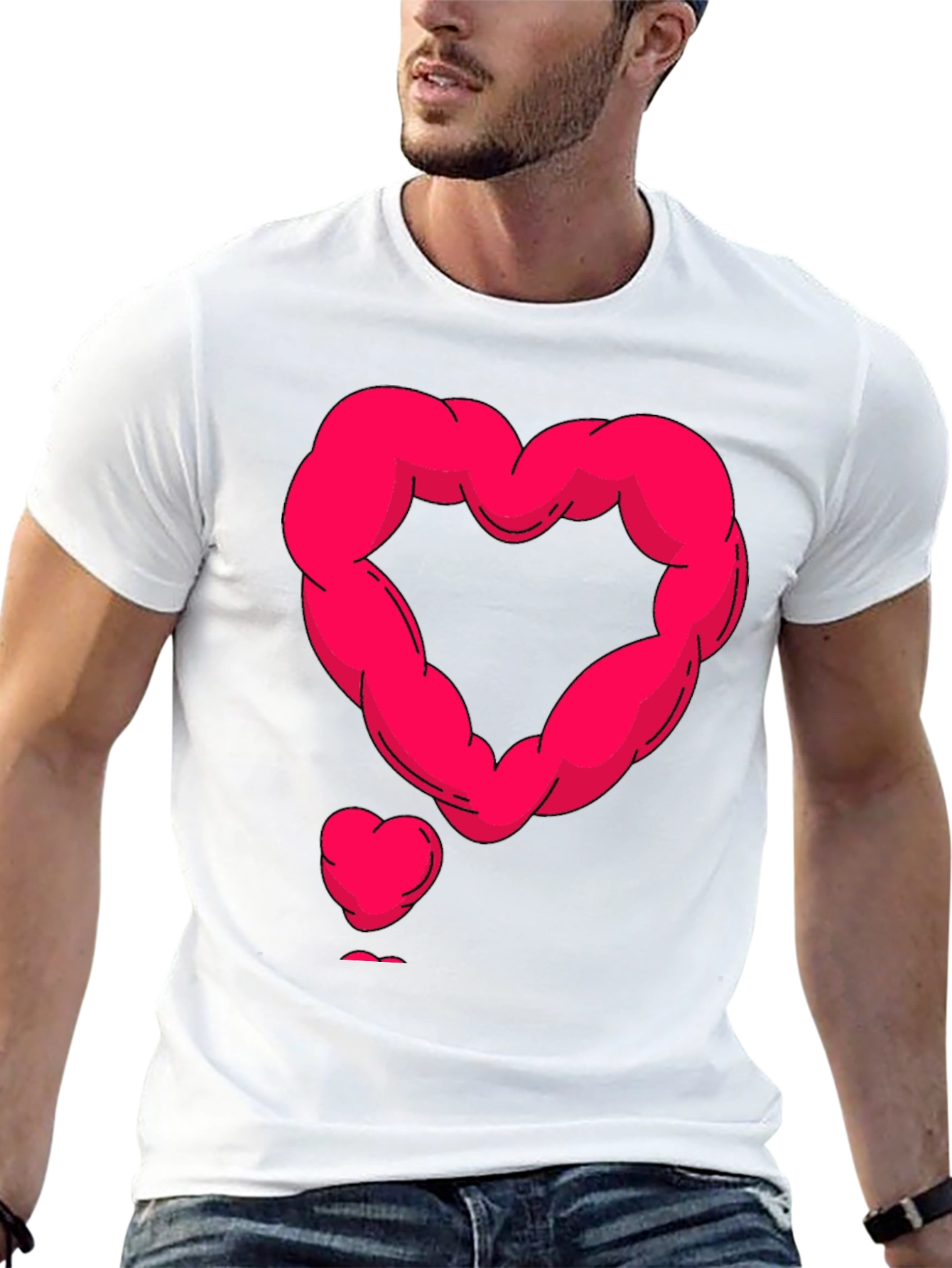 Muscle Heart Graphic Tee - Black