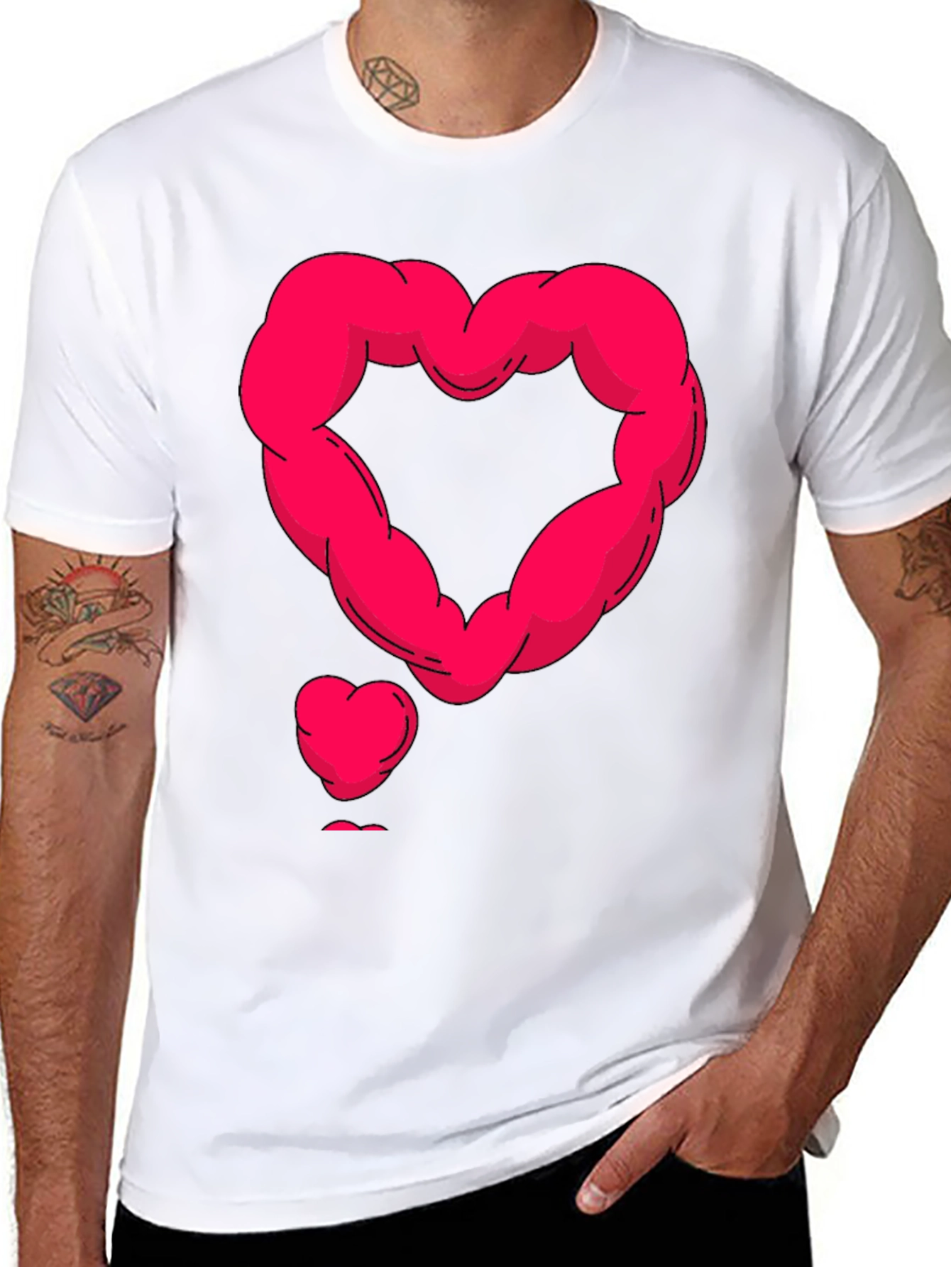 Muscle Heart Graphic Tee - Black