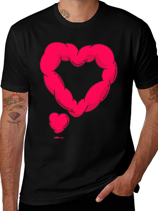 Muscle Heart Graphic Tee - Black