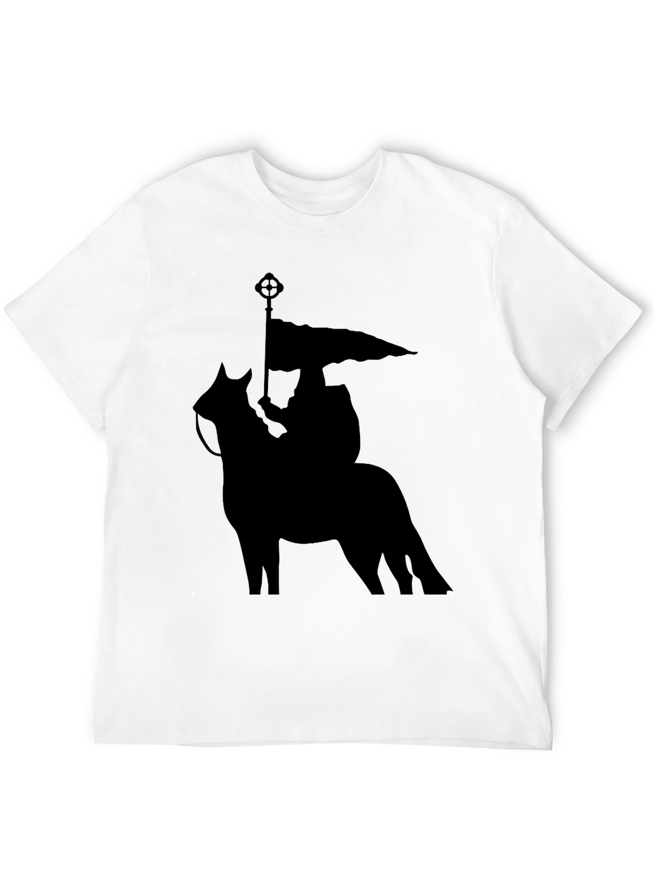 Black Horse Rider Graphic Tee - Equestrian Style
