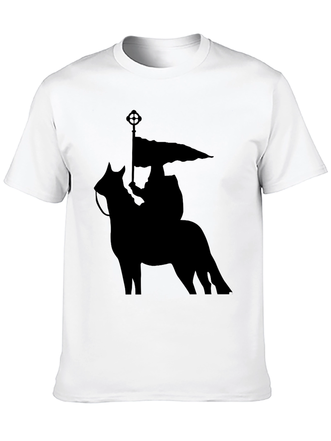 Black Horse Rider Graphic Tee - Equestrian Style