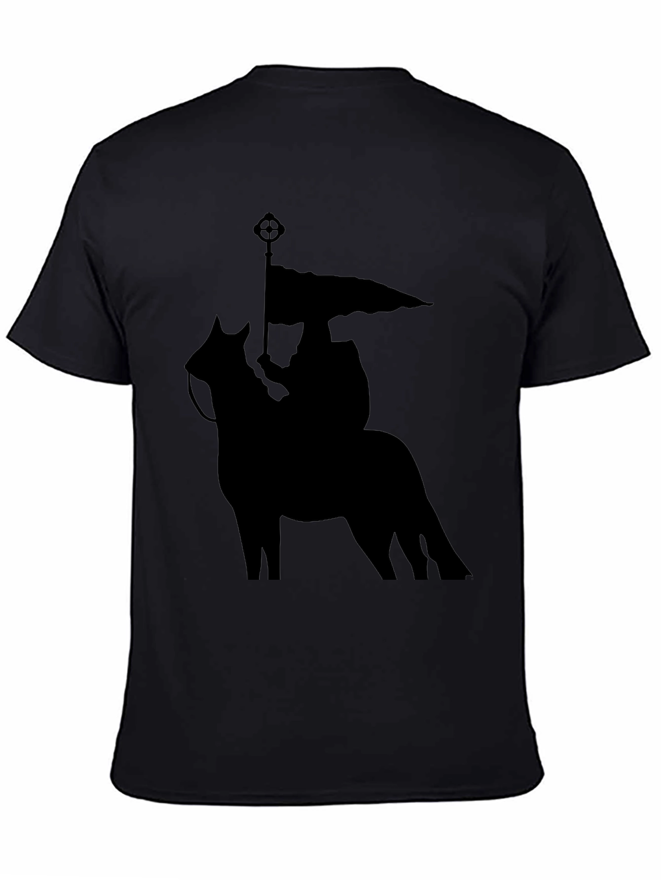 Black Horse Rider Graphic Tee - Equestrian Style