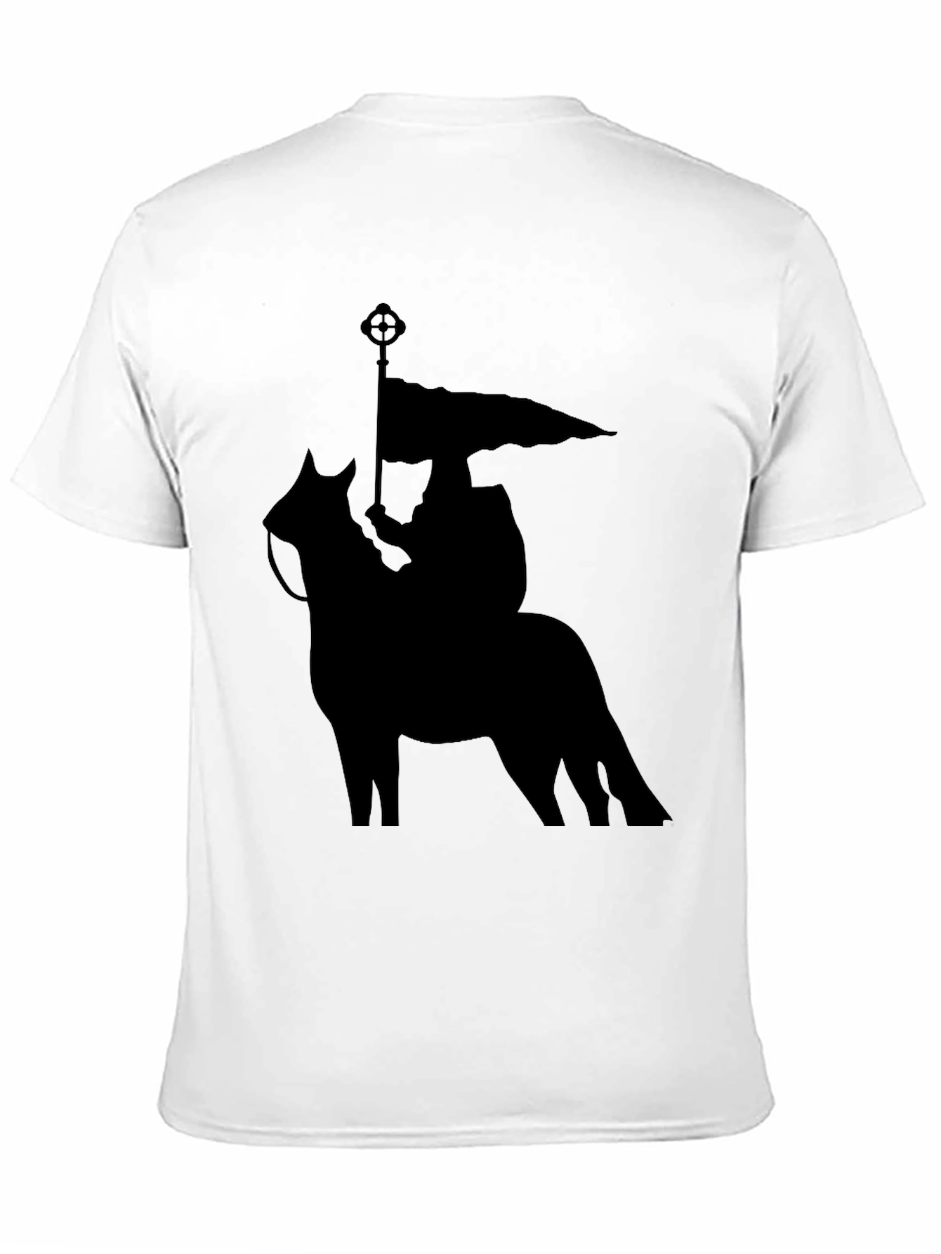 Black Horse Rider Graphic Tee - Equestrian Style