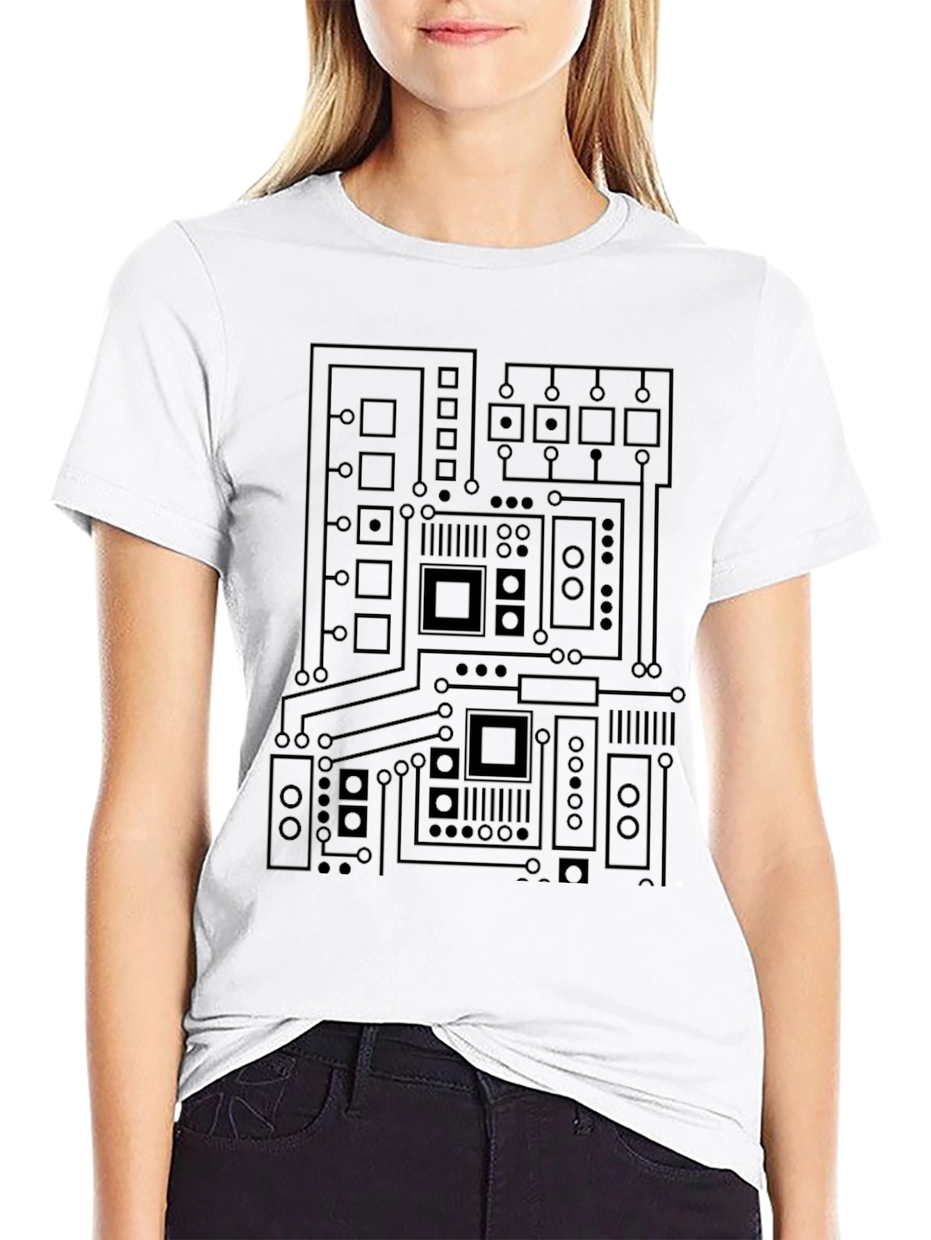 Circuit Board Graphic Tee - Black