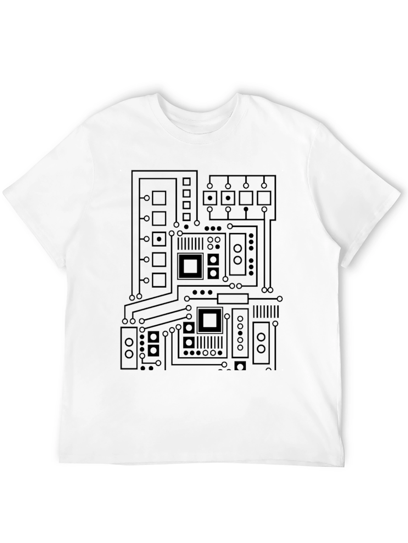 Circuit Board Graphic Tee - Black