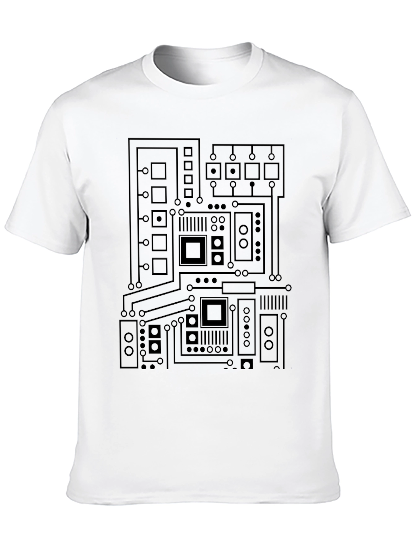 Circuit Board Graphic Tee - Black