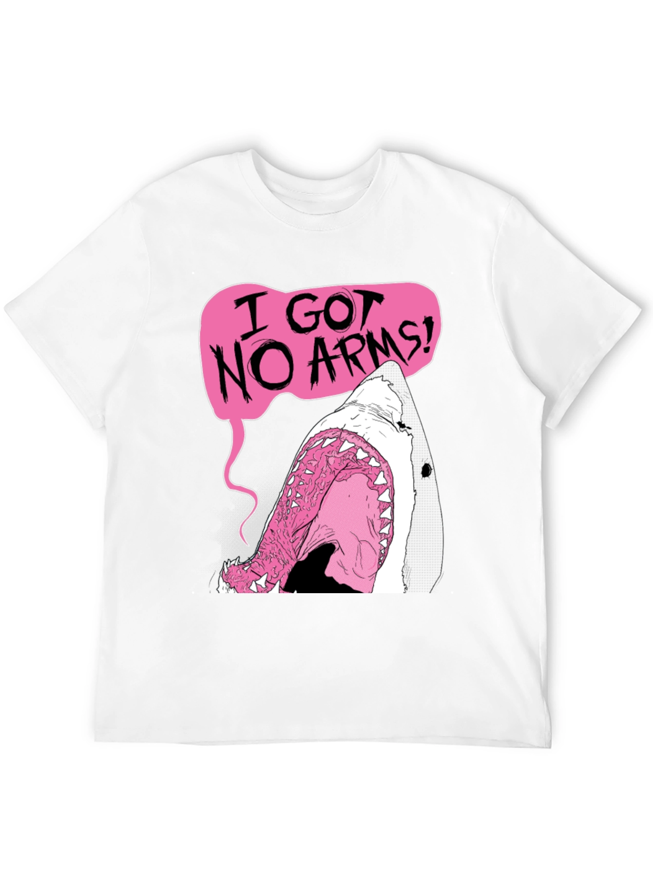 Humorous I Got No Arms Shark Graphic T-Shirt