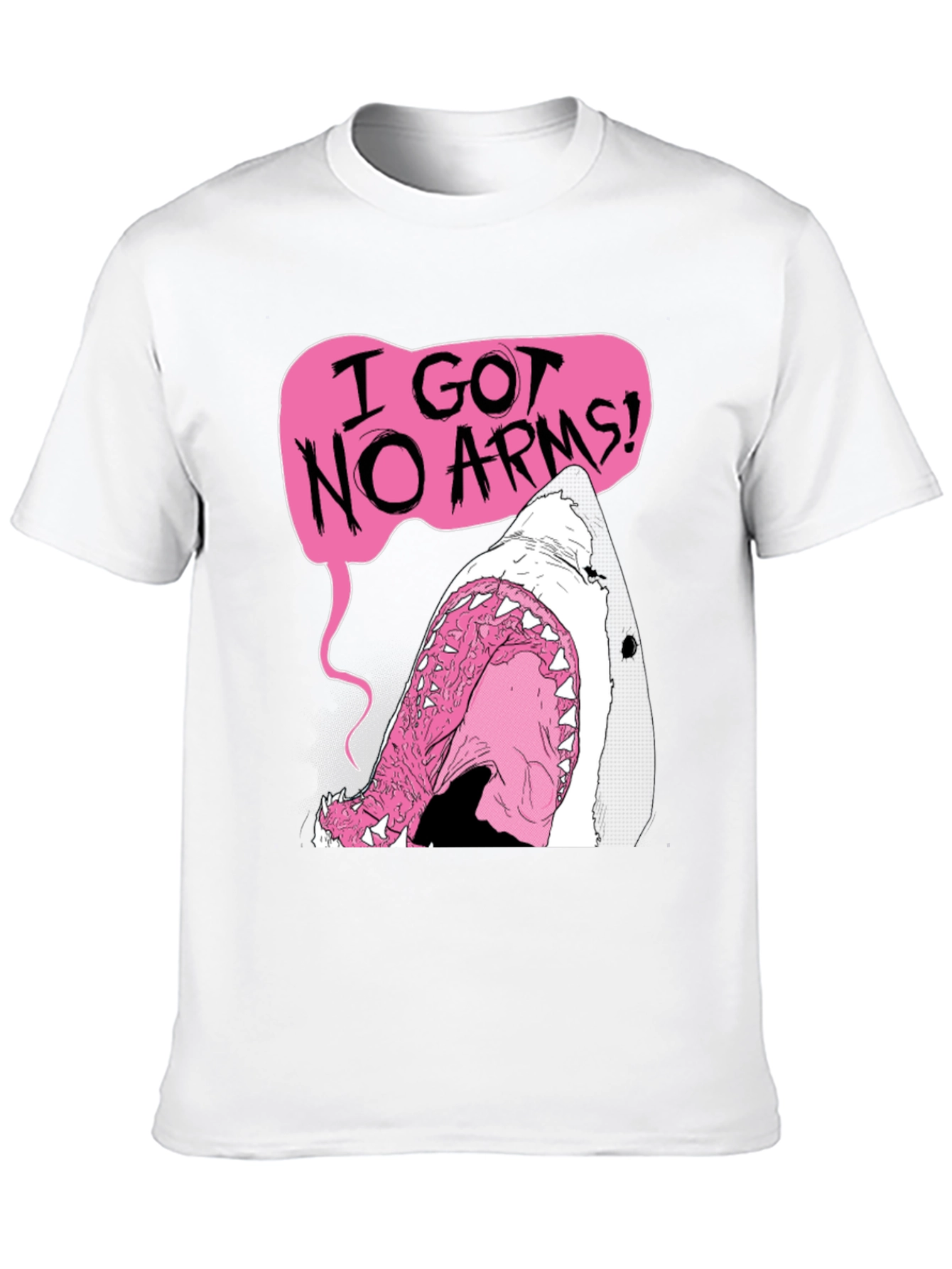 Humorous I Got No Arms Shark Graphic T-Shirt