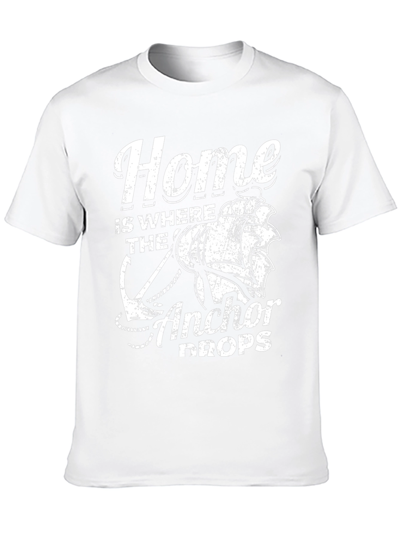 Nautical Home Anchor Drops Black Graphic Tee