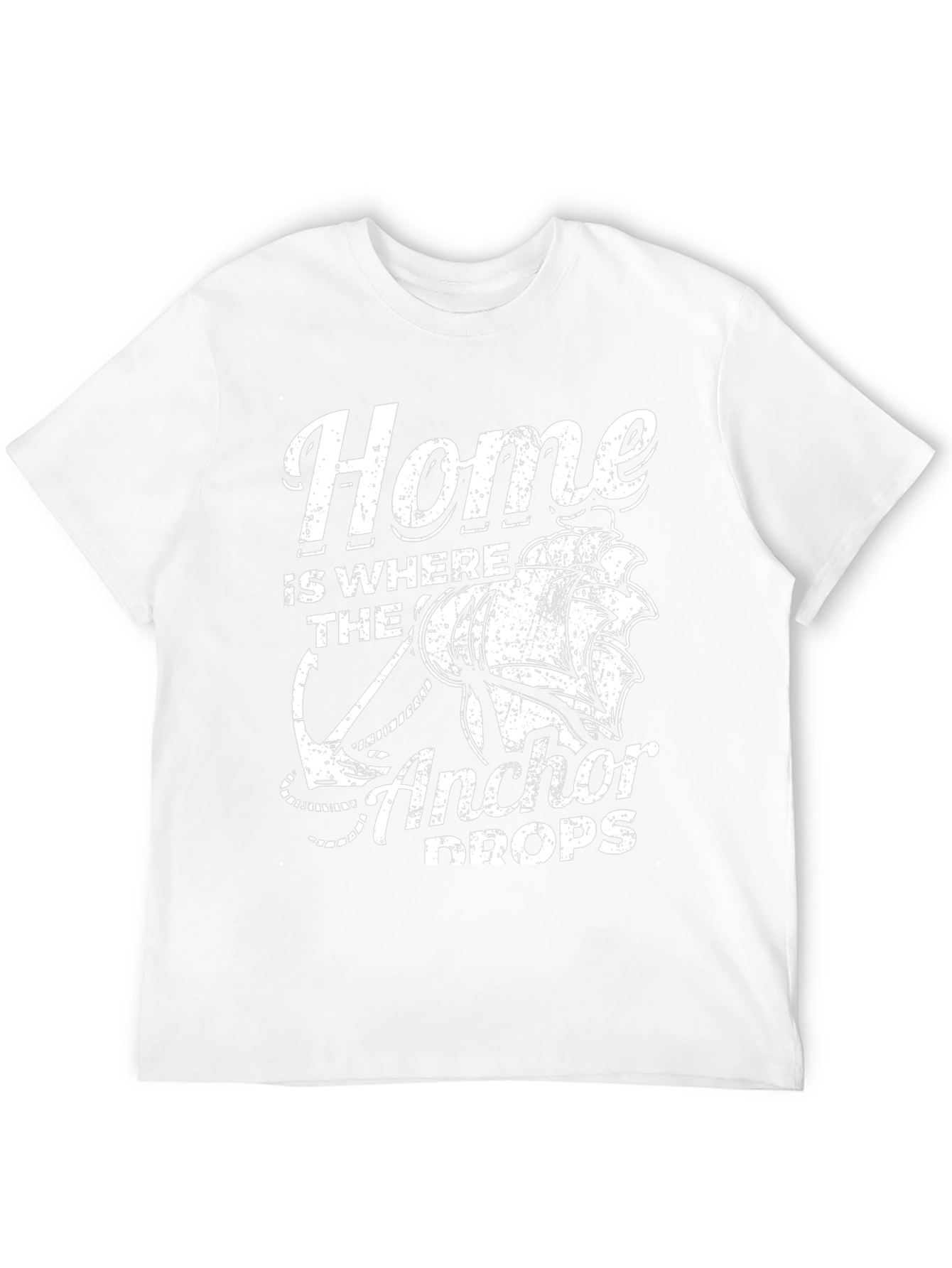 Nautical Home Anchor Drops Black Graphic Tee