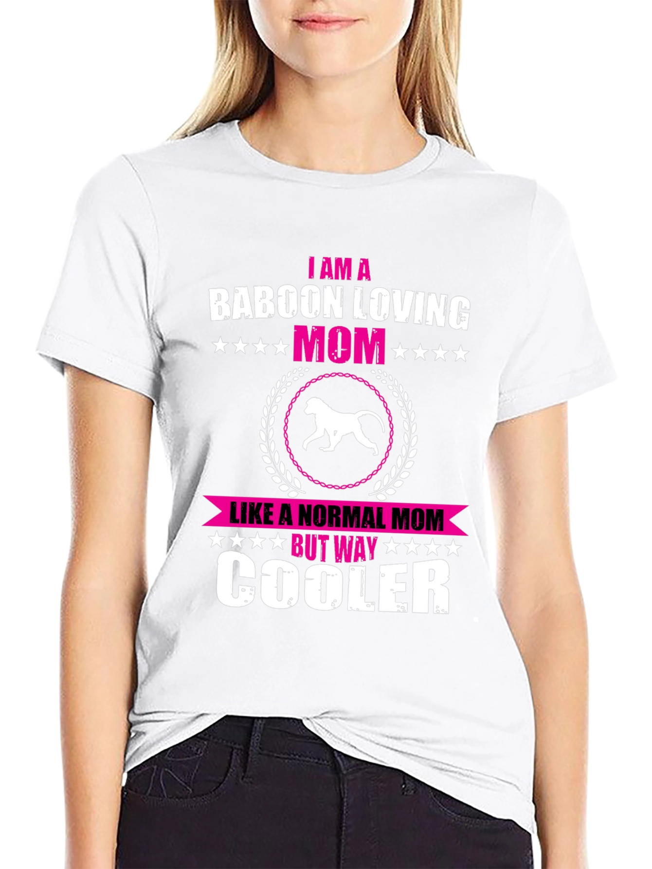 Baboon Loving Mom T-Shirt - Way Cooler Mom