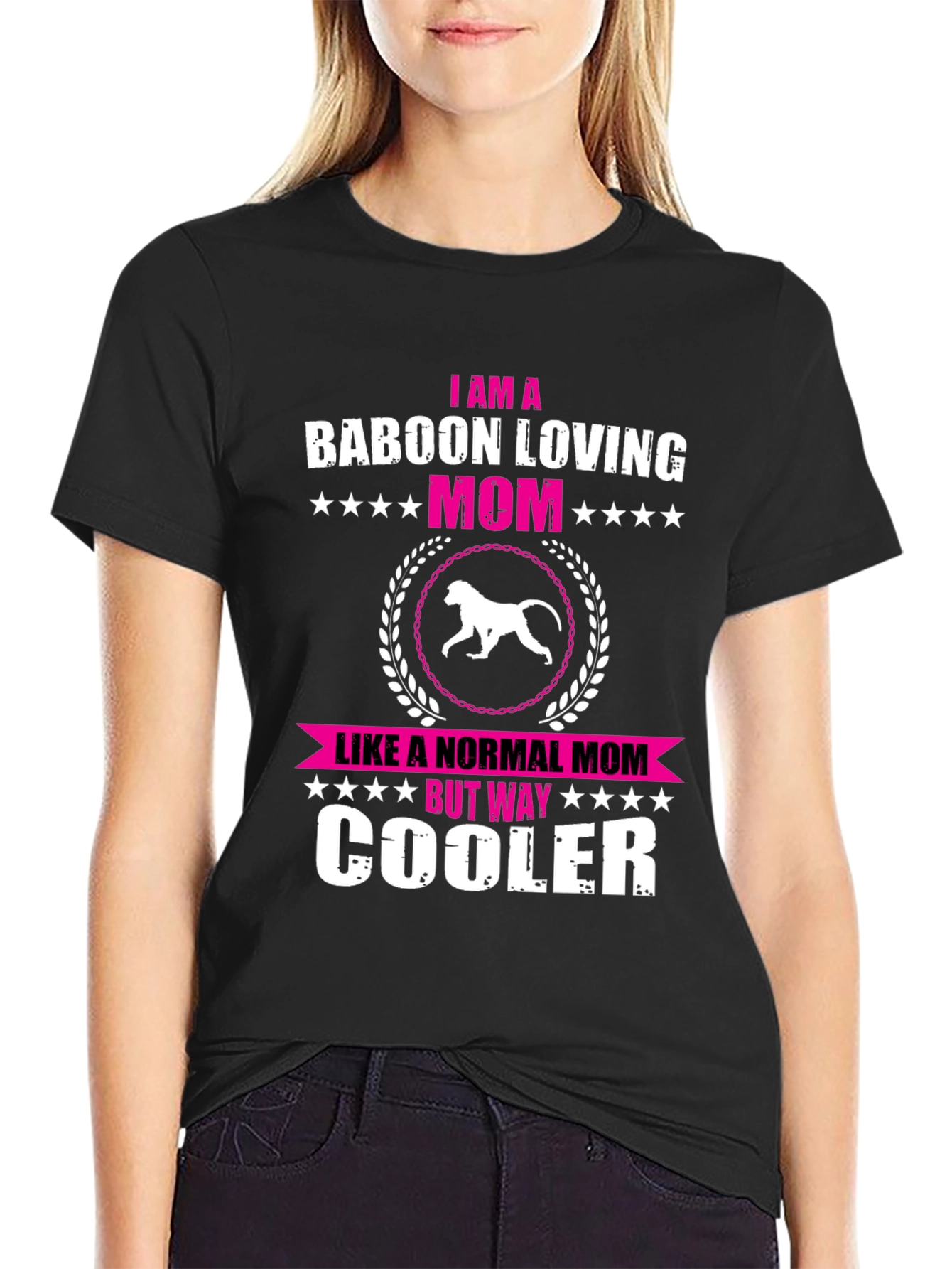 Baboon Loving Mom T-Shirt - Way Cooler Mom