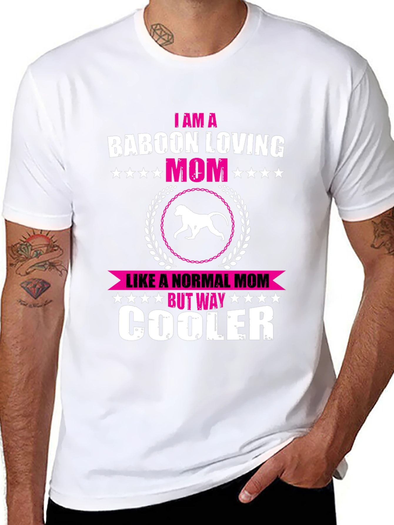 Baboon Loving Mom T-Shirt - Way Cooler Mom