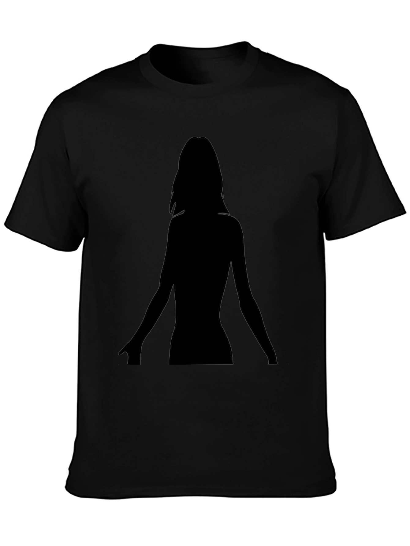 Silhouette Woman Black T-Shirt