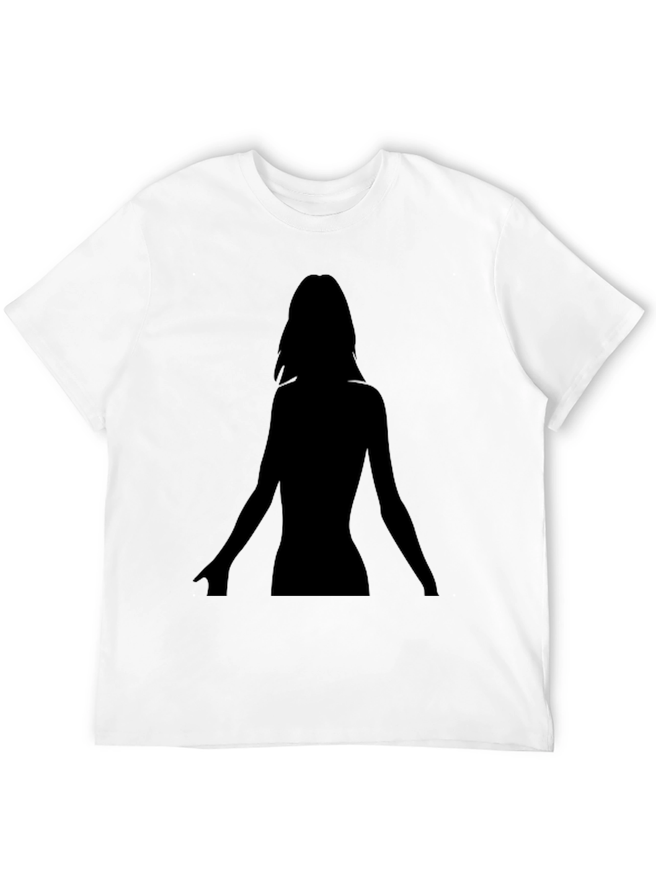 Silhouette Woman Black T-Shirt