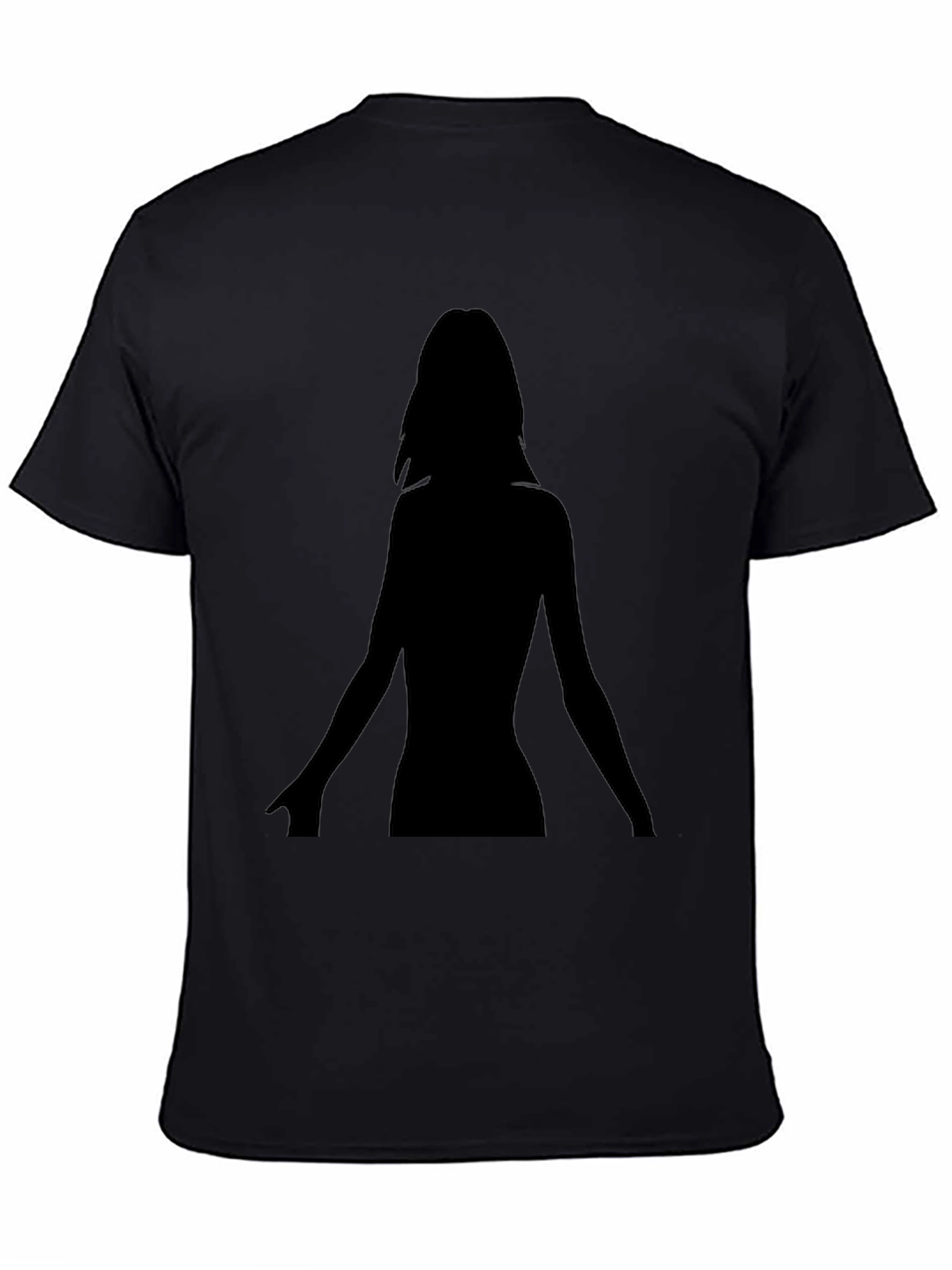 Silhouette Woman Black T-Shirt