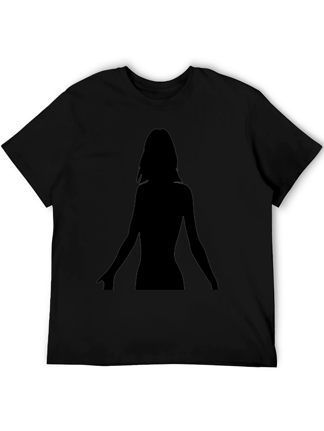 Silhouette Woman Black T-Shirt