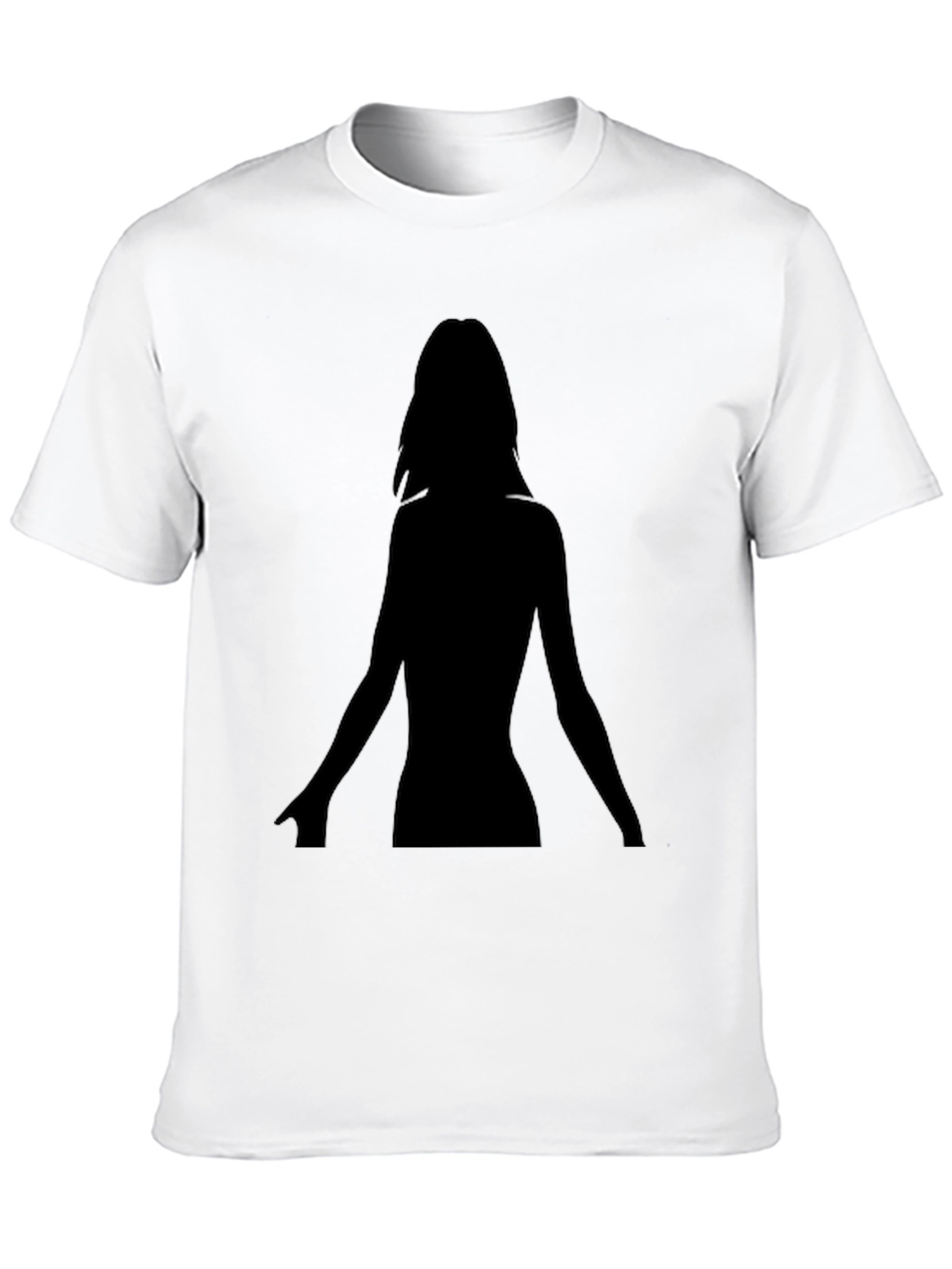Silhouette Woman Black T-Shirt