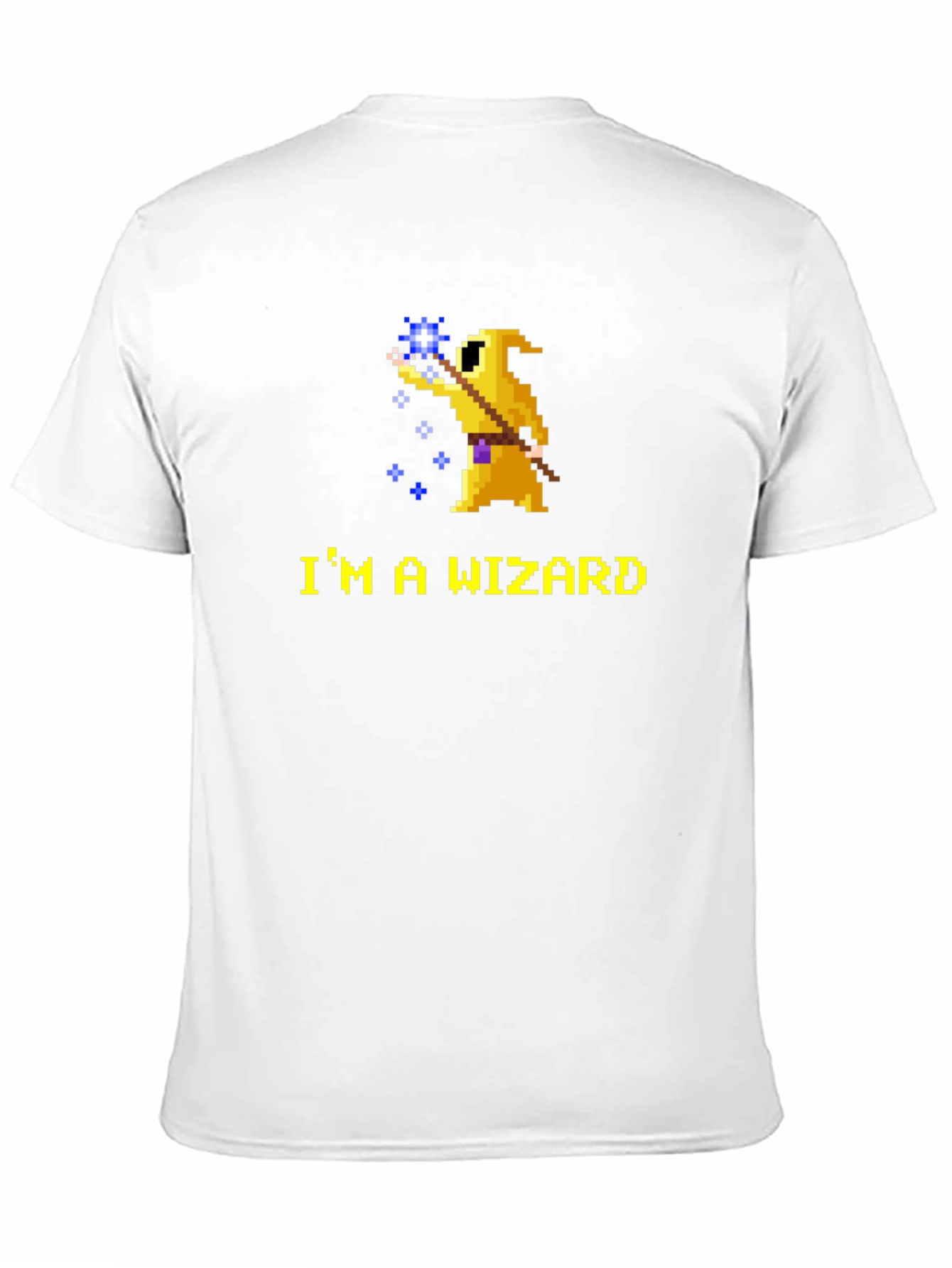 Im A Wizard Black T-Shirt - Retro Pixel Art