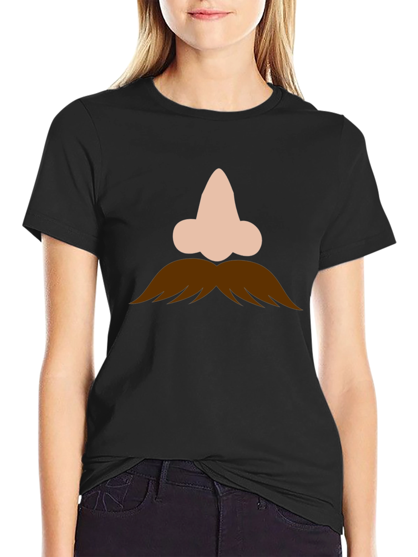 Funny Nose and Mustache Graphic Tee