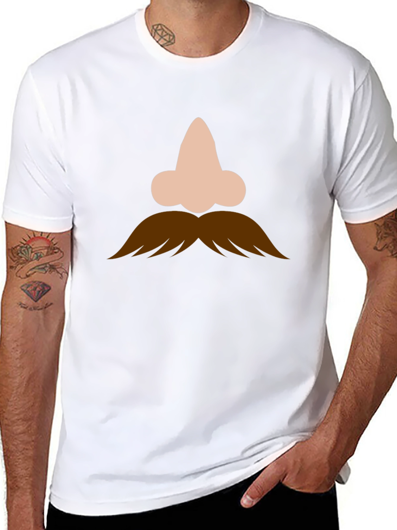 Funny Nose and Mustache Graphic Tee