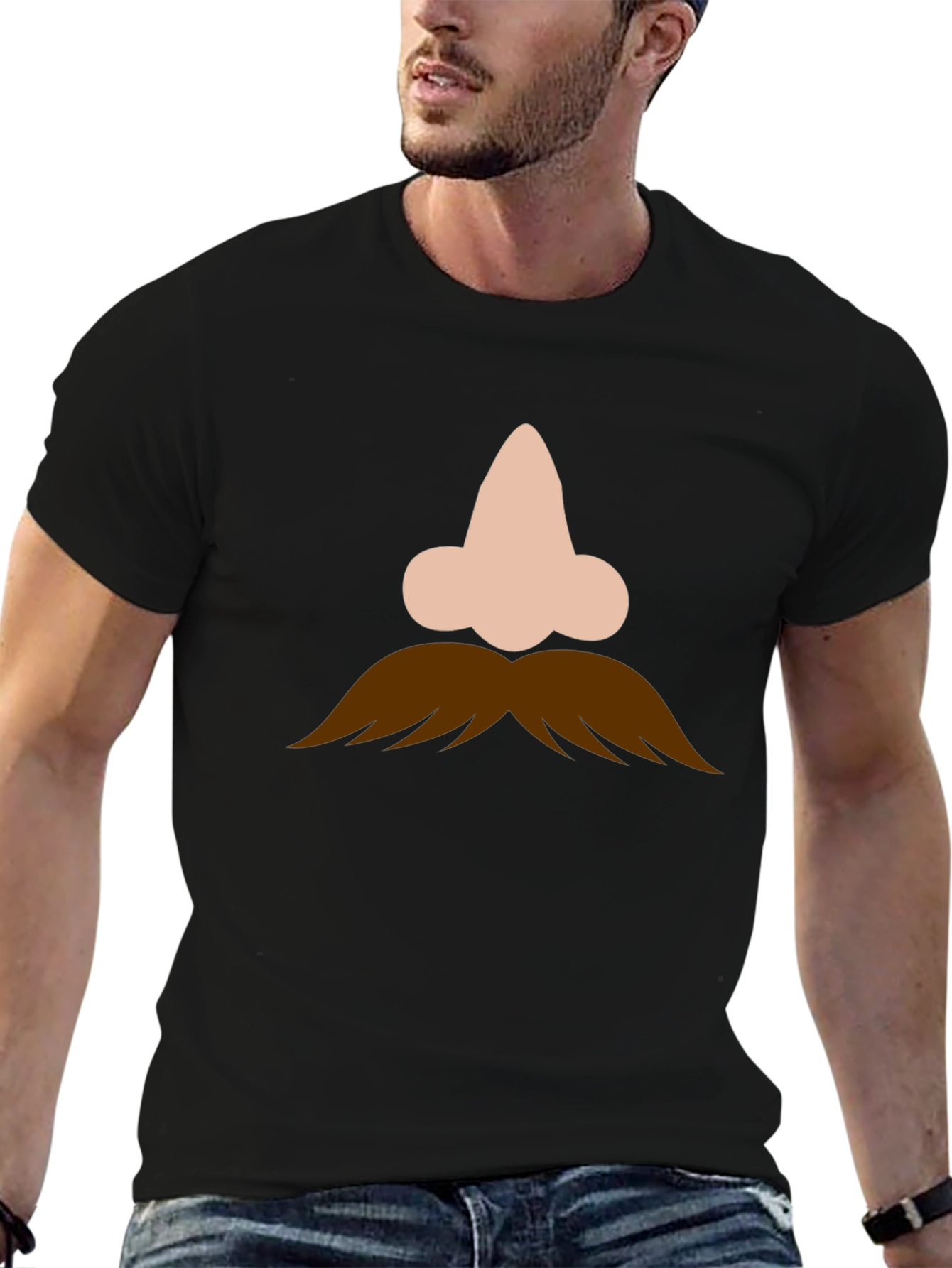 Funny Nose and Mustache Graphic Tee
