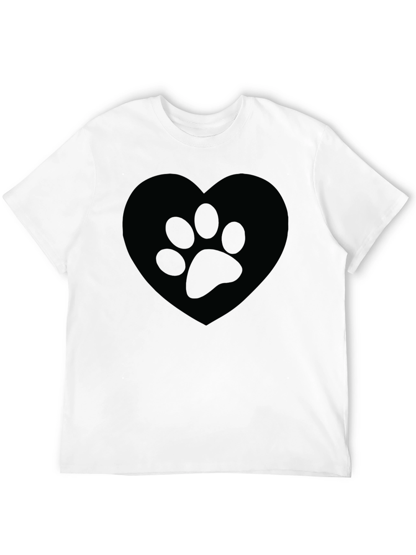 Paw Print Heart T-Shirt - Animal Lover Tee