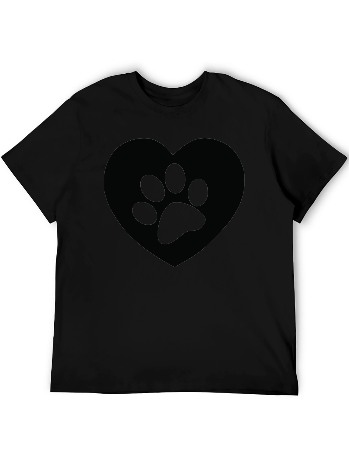 Paw Print Heart T-Shirt - Animal Lover Tee