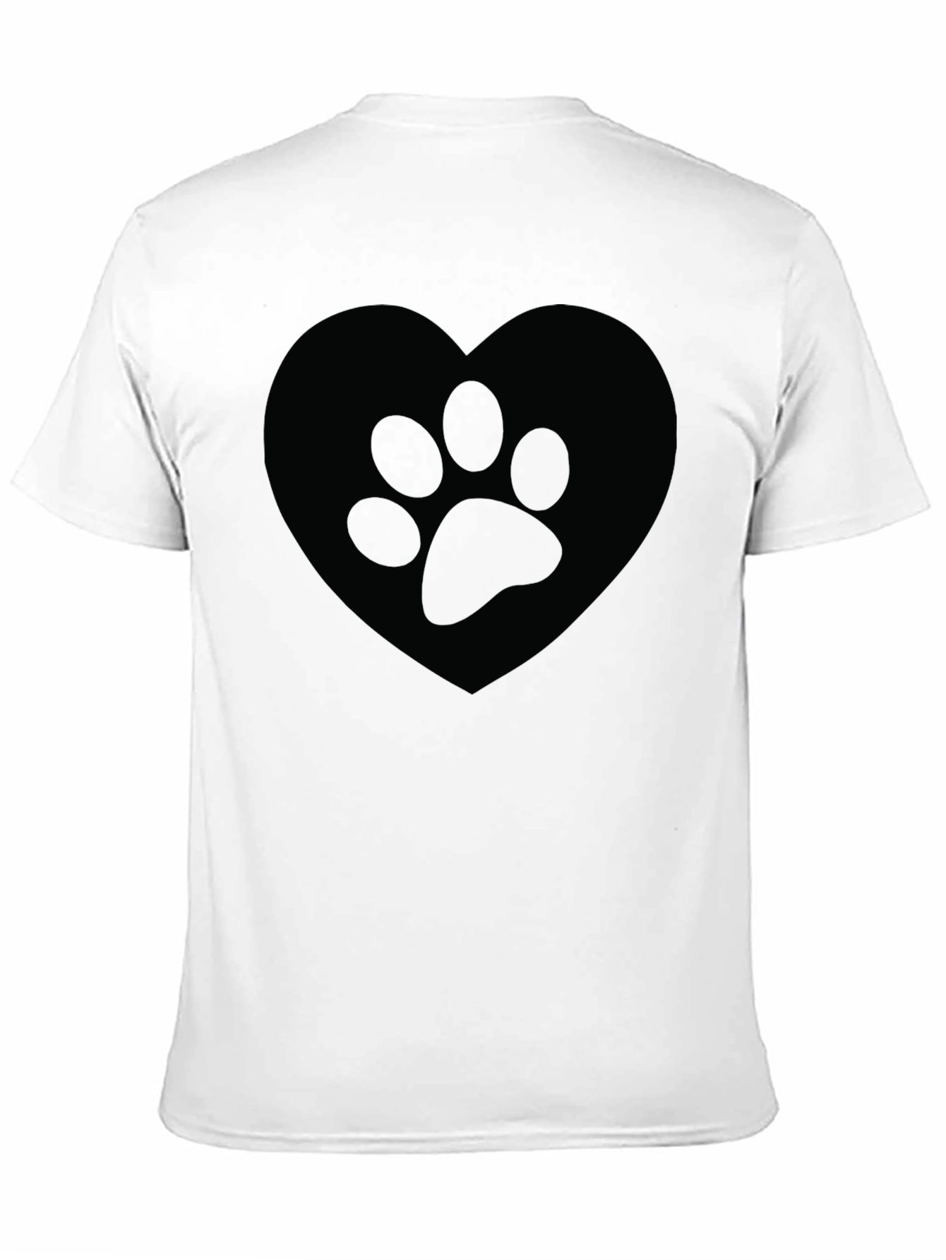 Paw Print Heart T-Shirt - Animal Lover Tee