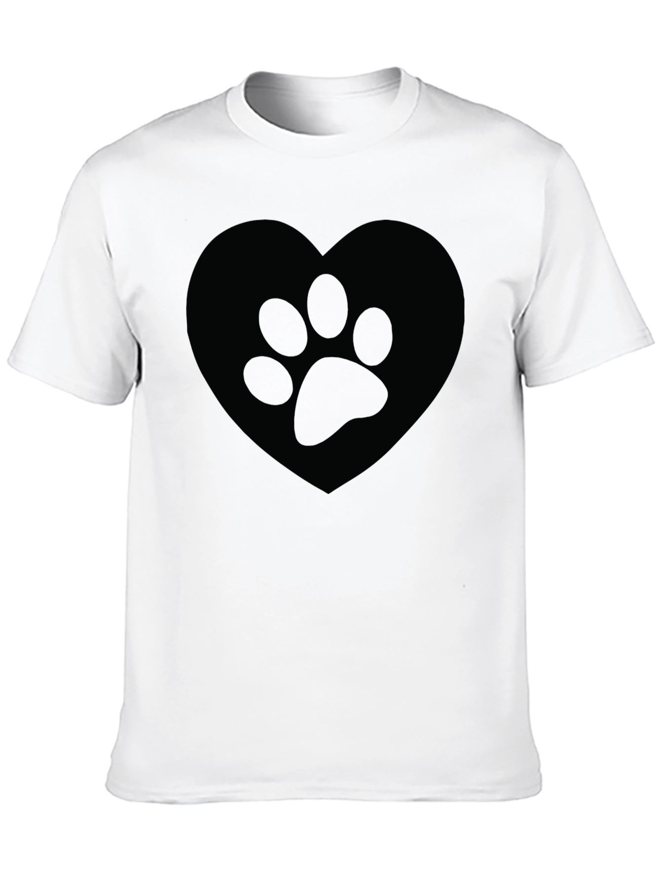 Paw Print Heart T-Shirt - Animal Lover Tee
