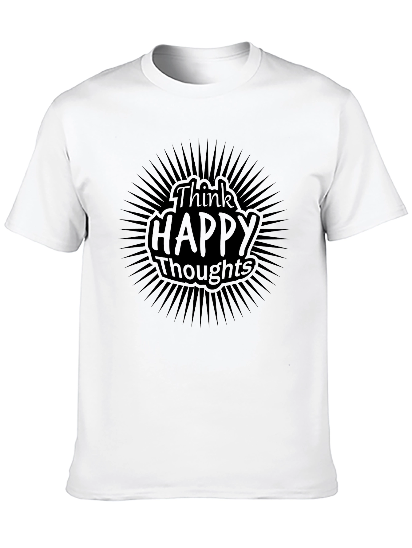 Think Happy Thoughts Graphic Tee - Black