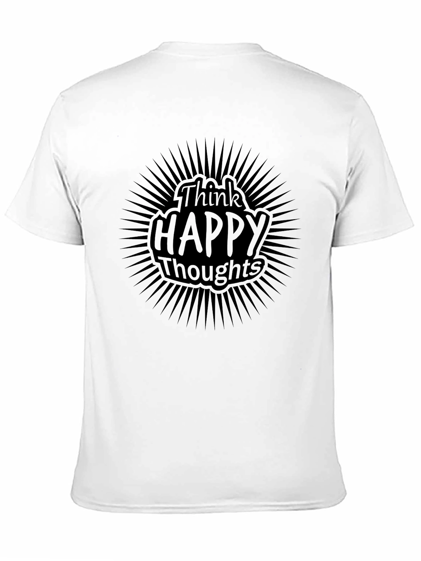 Think Happy Thoughts Graphic Tee - Black