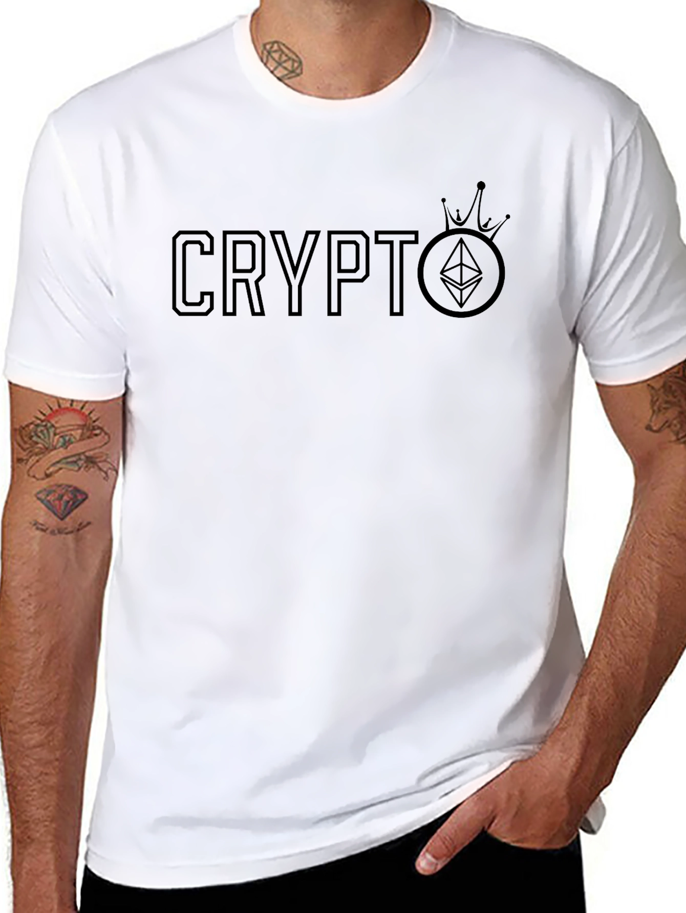 Crypto Crown Ethereum Black T-Shirt