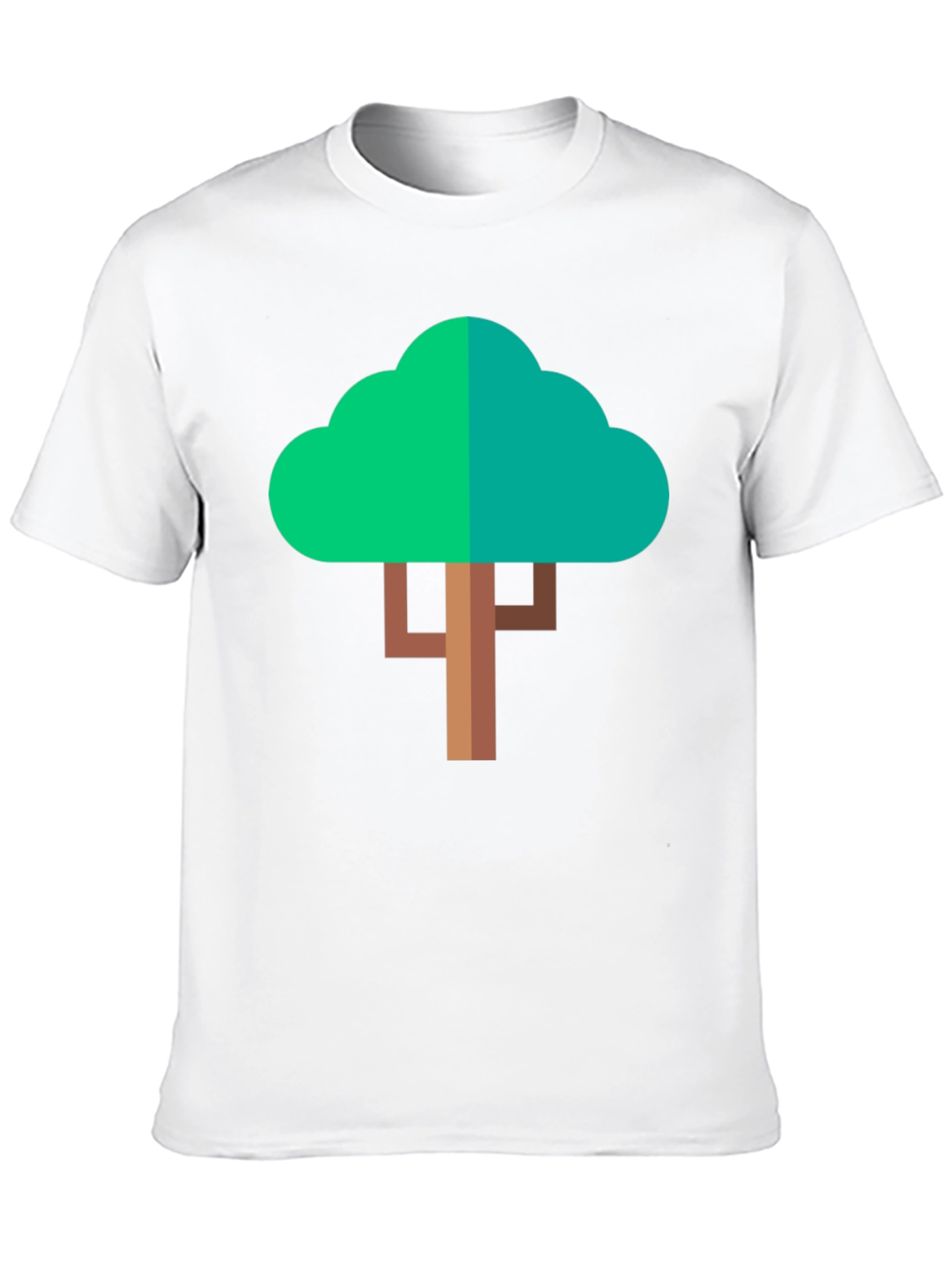Geometric Tree Graphic T-Shirt - Modern Style