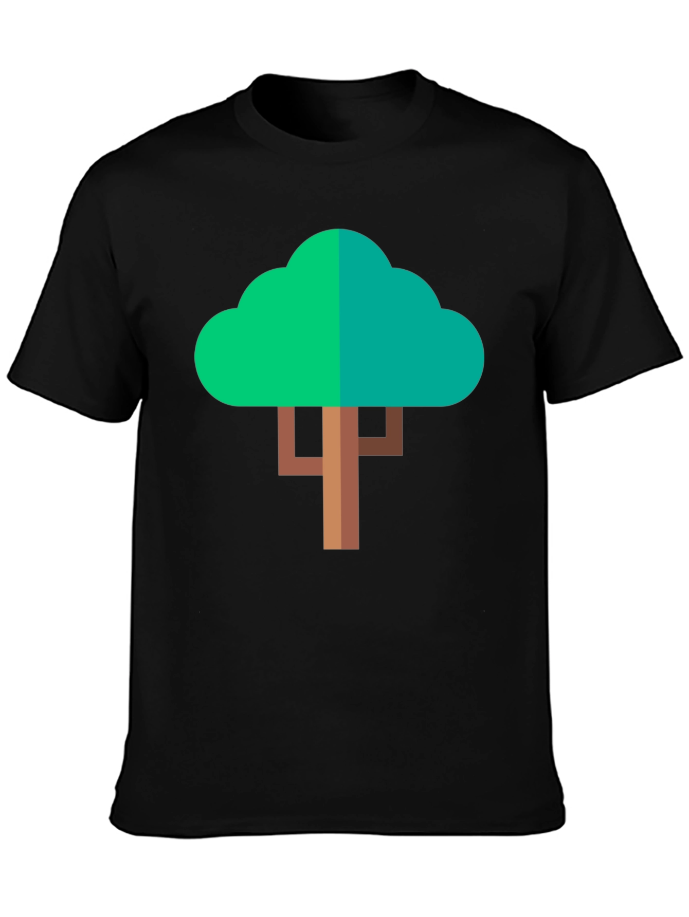 Geometric Tree Graphic T-Shirt - Modern Style