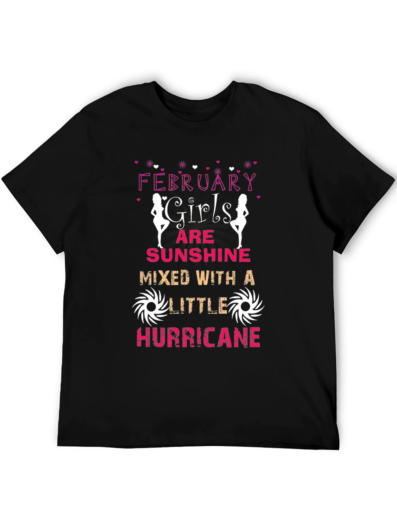 February Girls Sunshine & Hurricane Black T-Shirt
