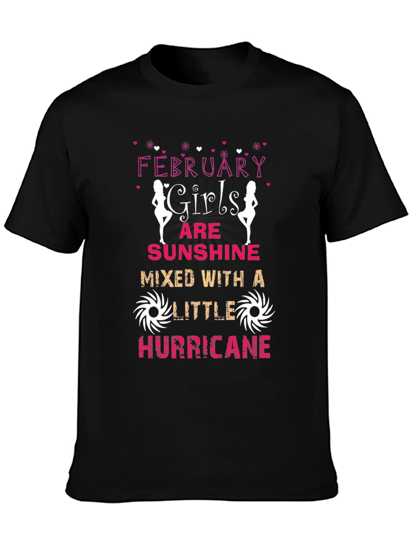 February Girls Sunshine & Hurricane Black T-Shirt