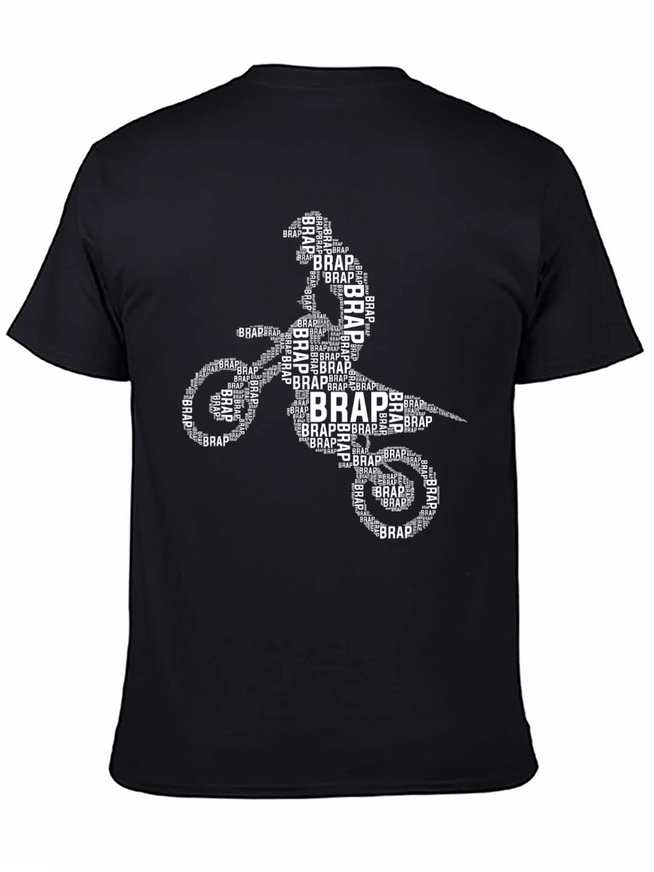 Motocross BRAP Graphic Tee - Black Motorcycle Shirt