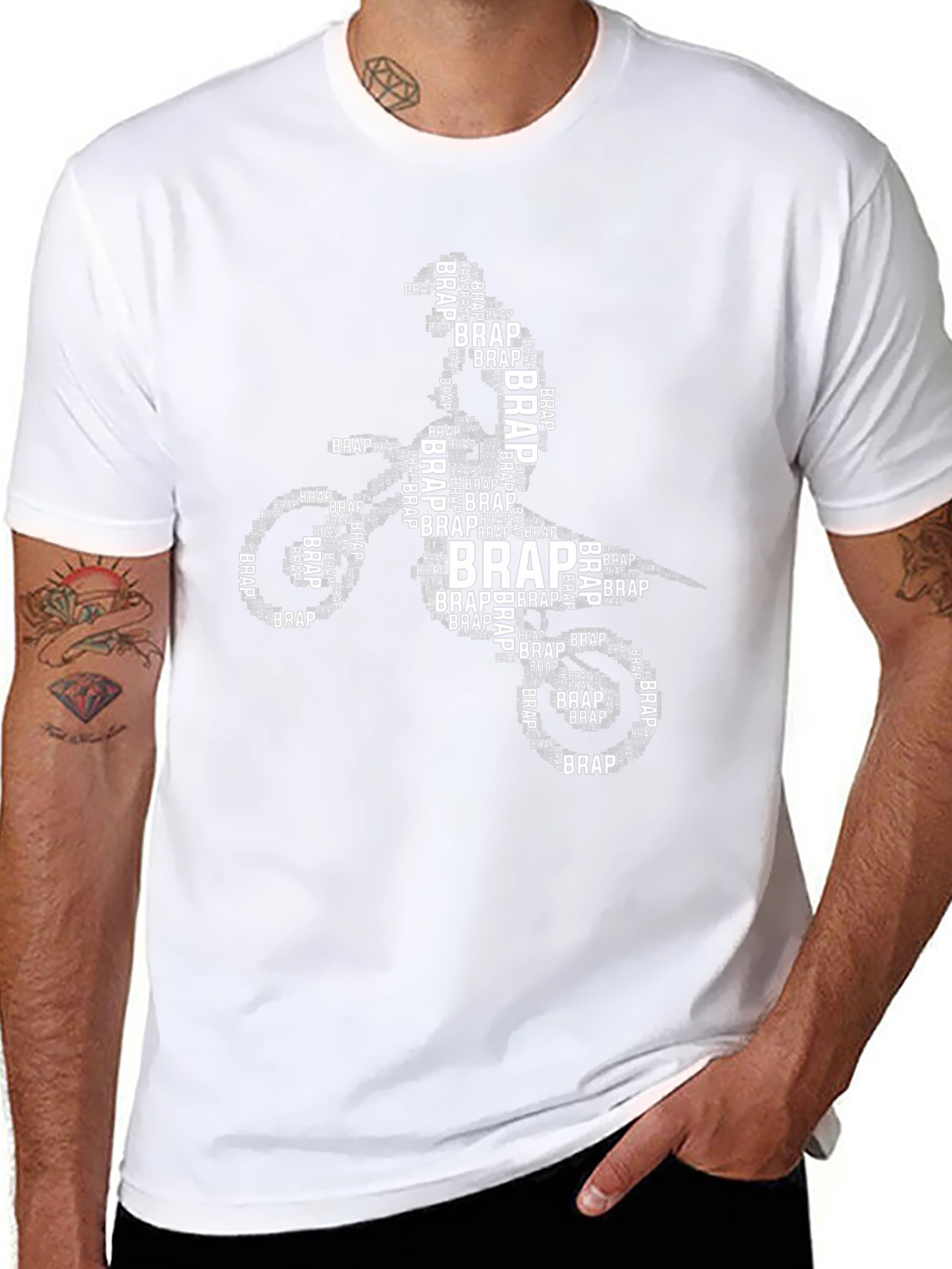 Motocross BRAP Graphic Tee - Black Motorcycle Shirt