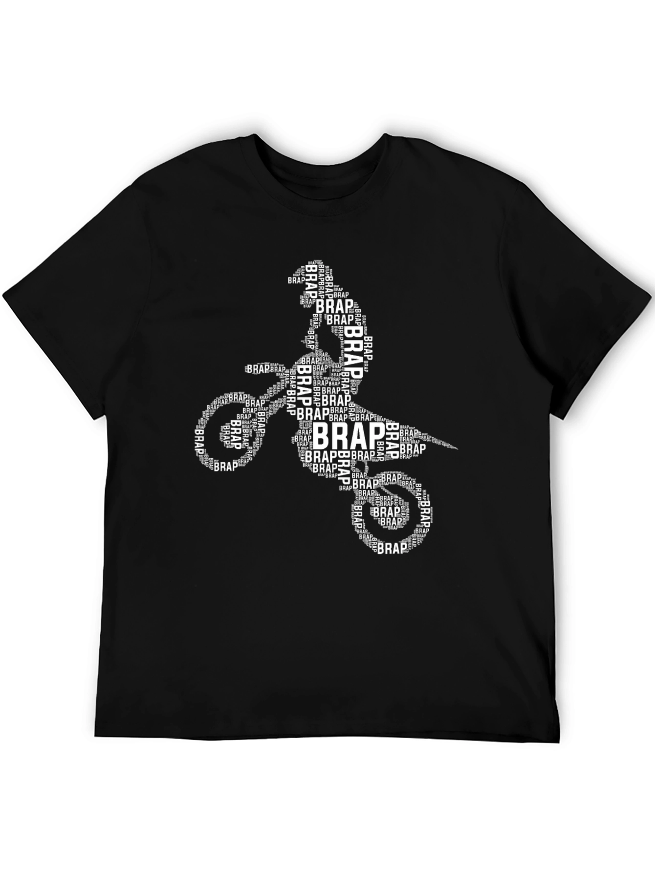 Motocross BRAP Graphic Tee - Black Motorcycle Shirt